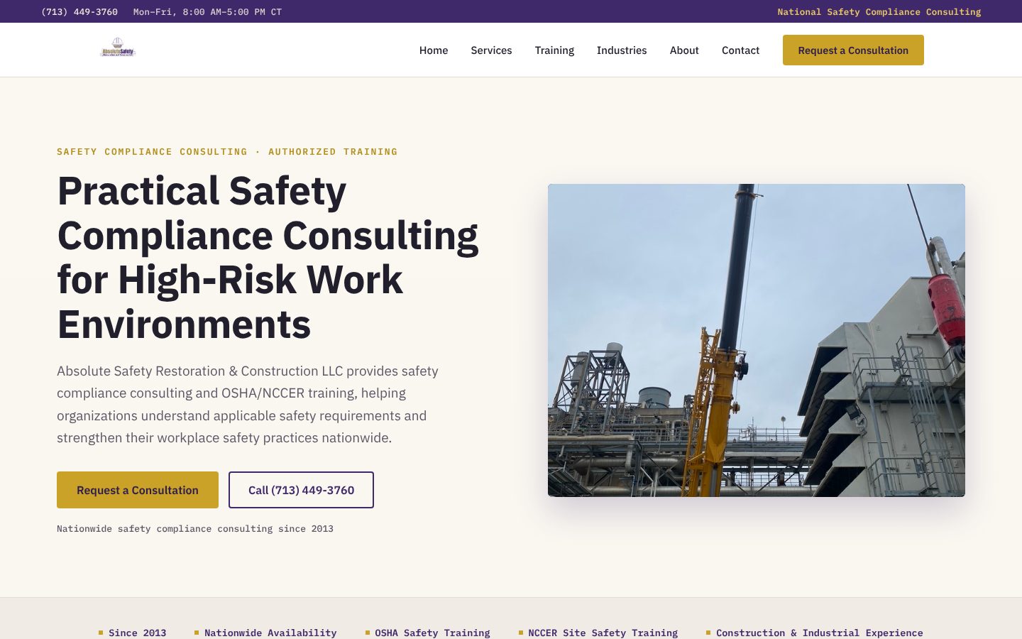 ASRC Safety homepage